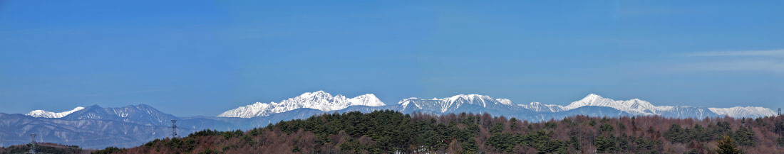 塩嶺から見えるアルプス